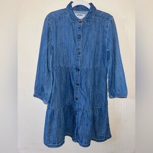 Old Navy Blue chambray Denim Kids Casual Dress
